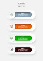 Infographic template business concept with workflow. vector