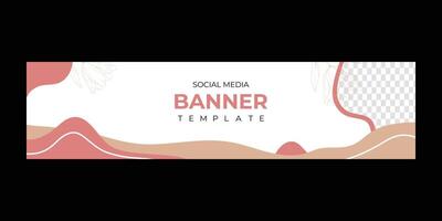 social medios de comunicación cubrir bandera diseño con blanco imagen sección vector