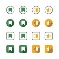 Collection of Icons set, flat colored with shadows. Thin line icons set. Flat illustration vector