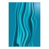 Fabric abstract blue gradient wave background design vector