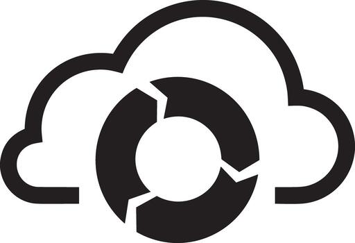 Cloud icon symbol image. Illustration of the hosting storage design vector