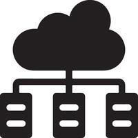 Cloud icon symbol image. Illustration of the hosting storage design vector