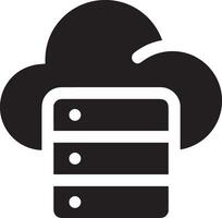 Cloud icon symbol image. Illustration of the hosting storage design vector