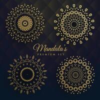 set of four manadala designs vector