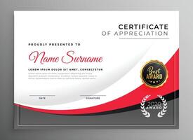 professional success certificate design template vector