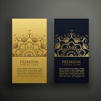 luxury mandala style card design vector