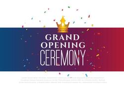 grand opening ceremony celebration template vector