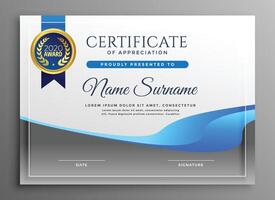 modern certificate of appreciate template vector