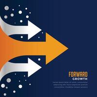 moving forward and leading arrow concept template vector