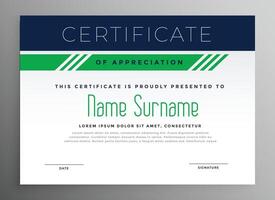 corporate appreciation certificate design template vector