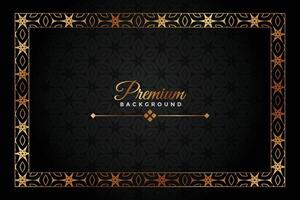 black and gold premium decorative background vector