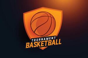 basketball tournament sports team logo concept design vector