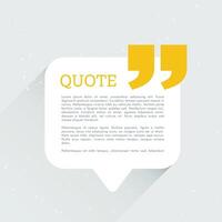 clean chat bubble with quotation message vector