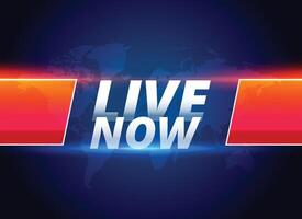 live now streaming news background vector
