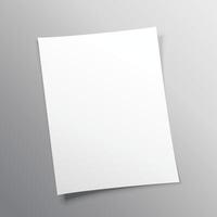 blank paper mockup design vector