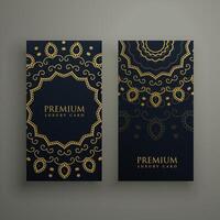 premium mandala decoration banners or card design vector