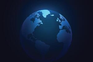 blue earth planet world background vector