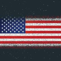grunge textured flag of america vector