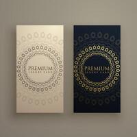 mandala card or banners in premium golden style vector