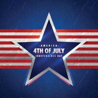 4th of july background with star and red stripes vector
