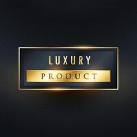 luxury product premium label design in rectangle shape vector