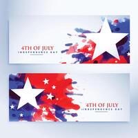 american independence day 4th of july banners vector
