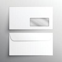 realistic envelope mockup template vector