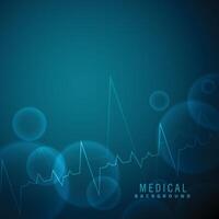 heartbeat science and medical background vector