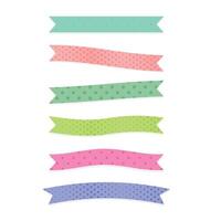 cute set of ribbons design vector