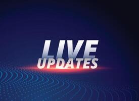 news background with text live updates vector