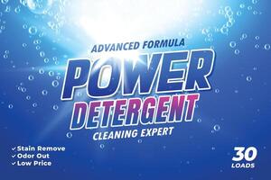 package design template for laundry detergent vector