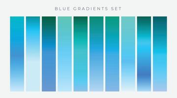 collection of blue gradients background vector