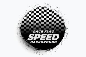 racing speed background with checkered flag vector