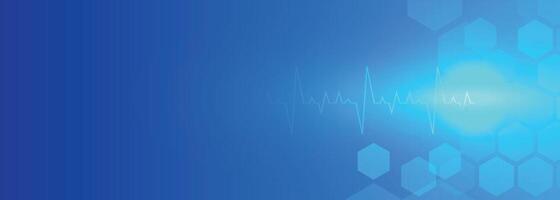 healthcare and medical blue banner with text space vector