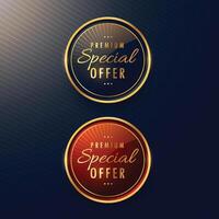 special offer label design set vector