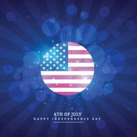 american flag icon in blue background vector