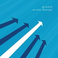 white arrow leading business concept design vector