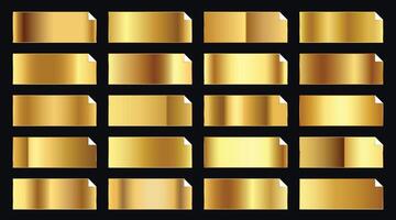 precioso dorado oro gradientes grande prima conjunto vector