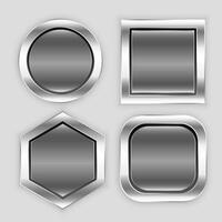lustroso botón íconos en diferente formas vector