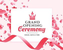 grand opening ceremony celebration banner design vector