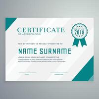 certificate award template with clean and modern pattern vector