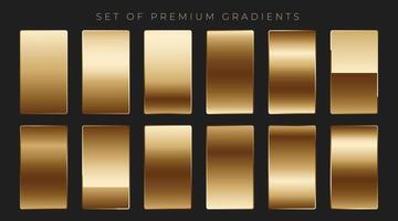 shiny mettalic golden gradients collection vector