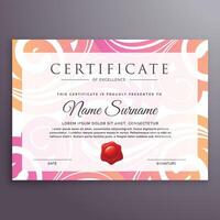stylish floral background certificate design template vector