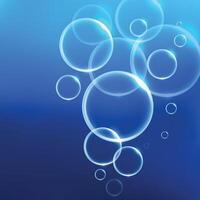 underwater air bubbles blue background vector