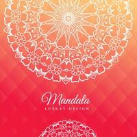 bright pink background with mandala art vector