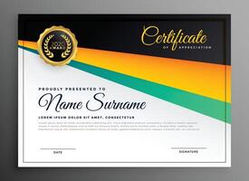 stylish certificate of appreciation template vector