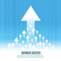 upward rising leading arrows for business growth concept vector