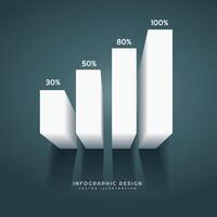 3d bar graph design illustration vector