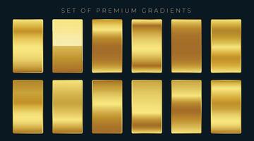 premium set of golden gradients vector