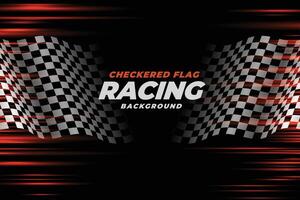checkered racing flag speed background design vector